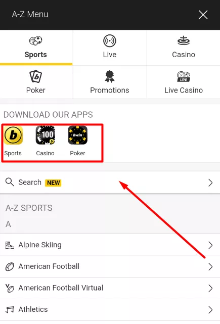 Bwin way to download